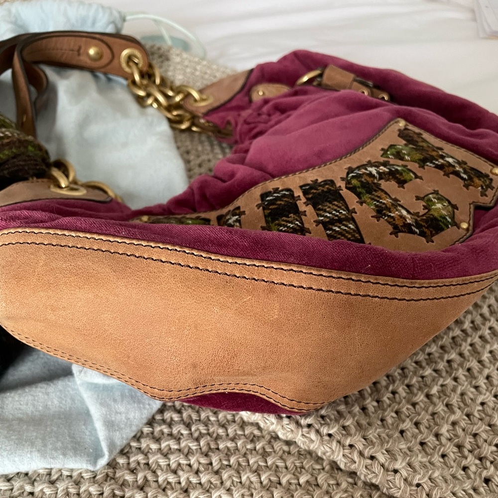 Authentic Juicy Couture | Y2K Vintage handbag with pom pom and scarf - Picture 3 of 10